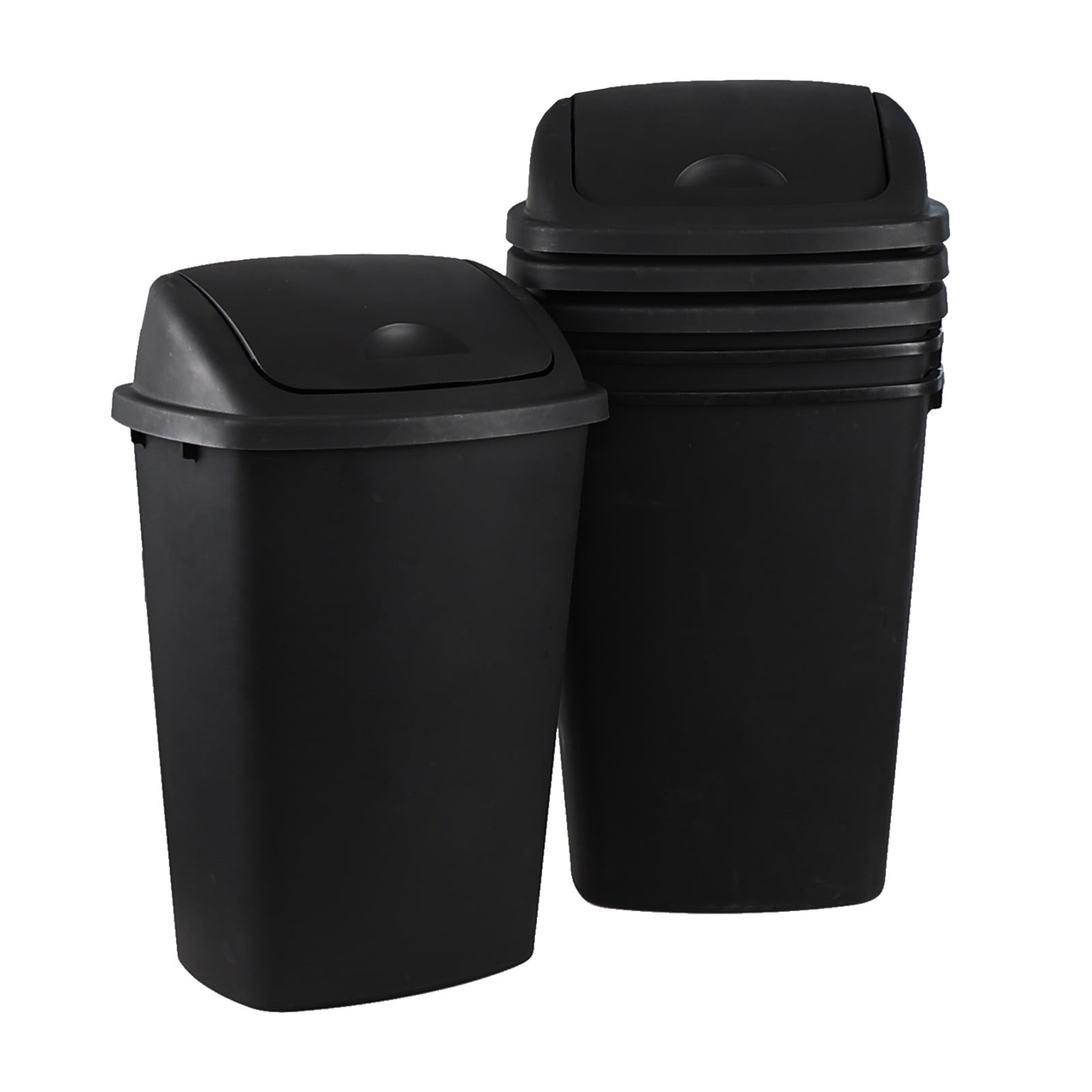 Easymanie 70 Litre Plastic Kitchen Garbage Can with Swing Lid, Large