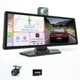 thumbnail image 1 of Easyonlife 10.26" Wireless Carplay Screen for Car with Dashcam and Backup Camera, Portable Apple Android Auto Car Play Screen with GPS, Voice Control, Mirror Link, Bluetooth for Vehicles, 1 of 8
