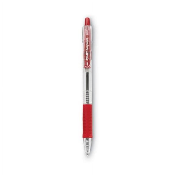 Easytouch Ballpoint Pen, Retractable, Fine 0.7 Mm, Red Ink, Clear Barrel, Dozen | Bundle of 2 Dozen