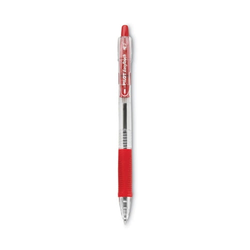 EasyTouch Ballpoint Pen, Retractable, Fine 0.7 mm, Red Ink, Clear Barrel, Dozen EasyTouch Ballpoint Pen, Retractable, Fine 0.7 mm, Red Ink, Clear Barrel, Dozen