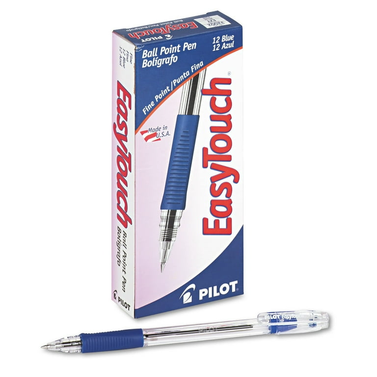 EasyTouch Ballpoint Pen, Stick, Fine 0.7 mm, Blue Ink, Clear/Blue Barrel, Dozen EasyTouch Ballpoint Pen, Stick, Fine 0.7 mm, Blue Ink, Clear/Blue Barrel, Dozen