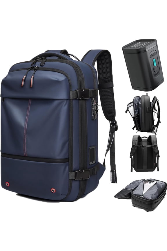 Easyvacpack Backpack, Easyvacpack, 60l Expandable Backpack With Vacuum Compression, Anti Theft Travel Vacuum Backpack (C)