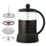 Easyworkz Eclipse French Press 27 oz Coffee Tea Maker with Borosilicate Glass,Black
