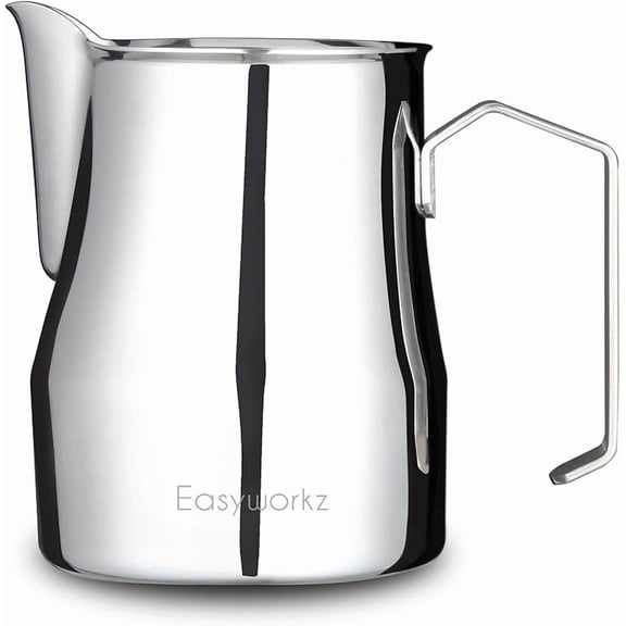 Easyworkz Espresso Steaming Pitcher Stainless Steel 15 oz Coffee Frothing Picther Milk Jug Cappuccino Latte Art Cup