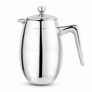 Easyworkz Nando French Press 12 oz Double Wall Insulated Thermal Coffee Maker, 304 Stainless Steel Cafetiere