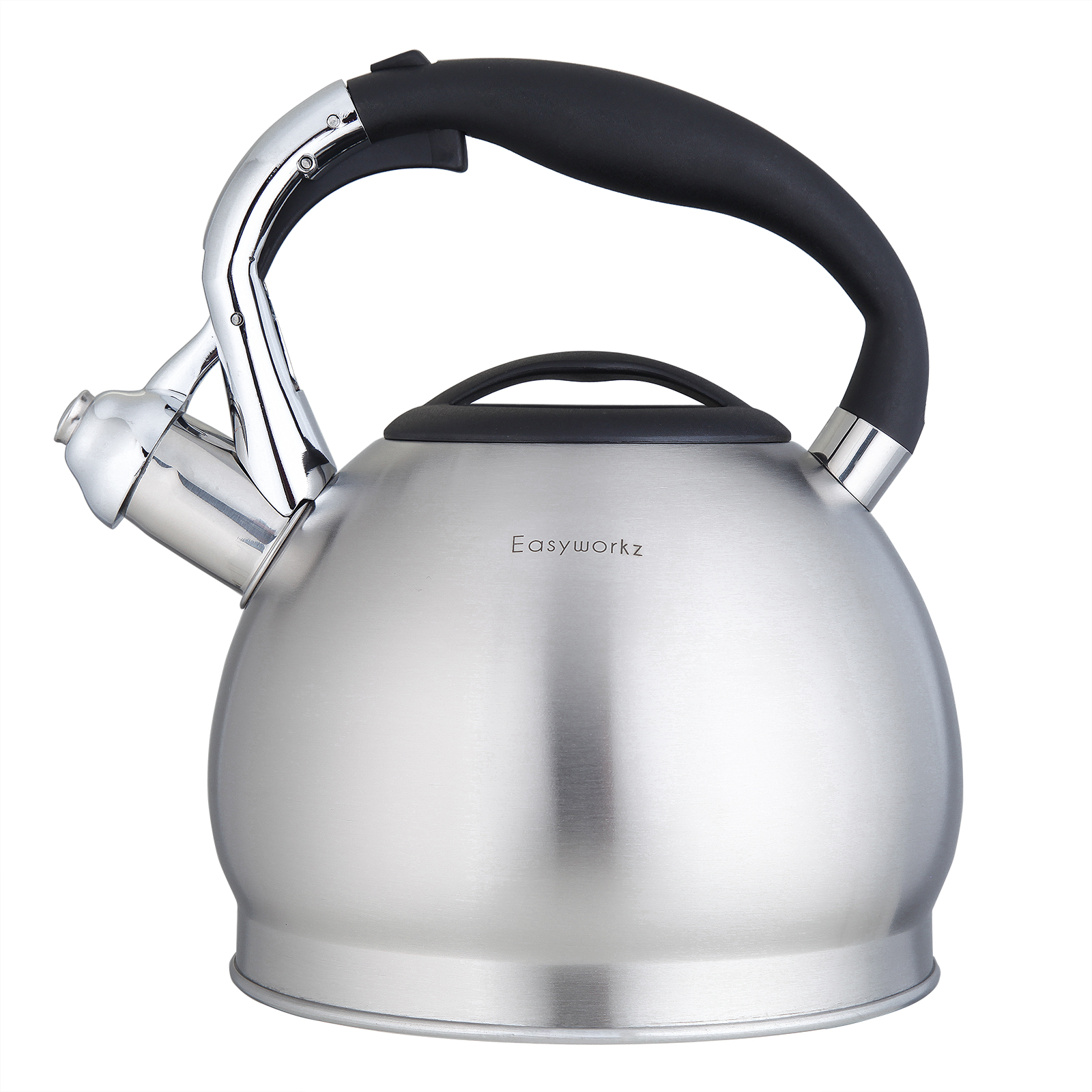 Farberware Stainless Steel Whistling Tea Kettle, 2.3 Quart, Silver
