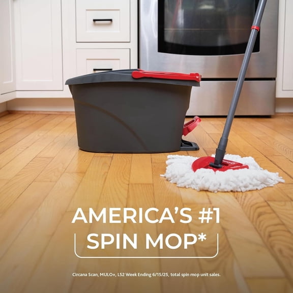 Easywring Microfiber Spin Mop & Bucket Floor Cleaning System with 3 Extra Refills
