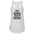 thumbnail image 1 of Eat. Beach. Sleep. Repeat. Racerback Tank Women -Image by Shutterstock, Female x-Small, 1 of 4