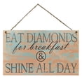 thumbnail image 1 of Eat Breakfast & All Day Kitchen Wall Decor Sign - Farmhouse Hanging Plaque With Rope Hanger For Home, Dining Room, Cafe - 8.98"X5.98" Pvc Art, 1 of 6