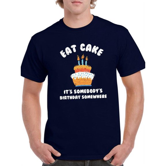 Eat Cake! T-Shirt Men -Smartprints Designs, Male Large