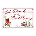 thumbnail image 1 of Eat Drink & Be Merry Sign Farmhouse Christmas Décor Decorations Wall Art Winter Décor Home 12x18 112180097014, 1 of 3