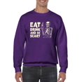 thumbnail image 1 of Eat Drink and Be Scary Skeleton Halloween Graphic - Men's Sweatshirt, 1 of 4
