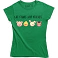 thumbnail image 1 of Eat Fruit Not Friends Animal Lover Funny Vegan Vegetarian Women's Tee Shirt, 1 of 4