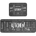 thumbnail image 1 of Eat Good Kitchen Rugs Set 2Pcs Non-Slip Kitchen Floor Rugs and Mats Cushioned Kitchen Runner Rug Comfort Soft Standing Area Mat Carpets Farmhouse Doormat 17"x48"+17"x24", 1 of 5