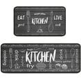 thumbnail image 1 of Eat Good Kitchen Rugs Set 2Pcs Non-Slip Kitchen Floor Rugs and Mats Cushioned Kitchen Runner Rug Comfort Soft Standing Area Mat Carpets Farmhouse Doormat 17"x48"+17"x24", 1 of 6