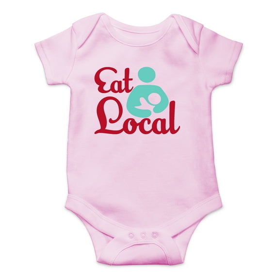 Eat Local - Breastfeeding Support - Cute Lactation - Cute One-Piece Infant Baby Bodysuit