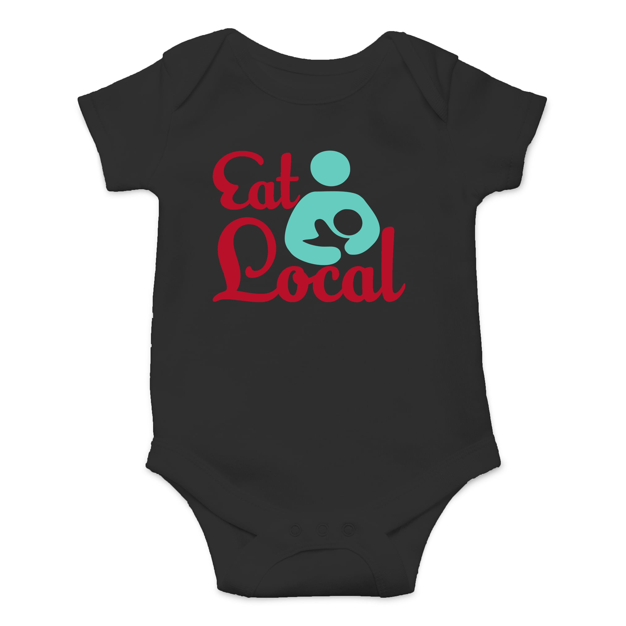 Eat Local - Breastfeeding Support - Cute Lactation - Cute One-Piece Infant  Baby Bodysuit