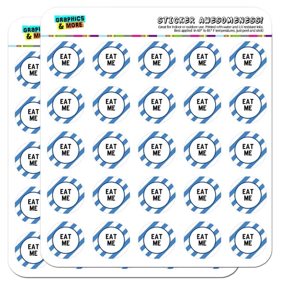 Eat Me Treats Food Funny 1" Scrapbooking Crafting Stickers