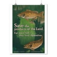 thumbnail image 1 of Eat More Fish Vintage Poster (artist: Bull) USA c. 1918 (9x12 Art Print, Wall Decor Travel Poster), 1 of 1