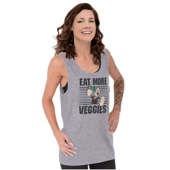 Eat More Veggies Popeye The Sailor Tank Top T Shirts Men Women Brisco Brands S