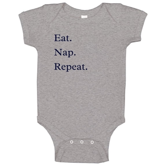 'Eat. Nap. Repeat.' - Infant Bodysuit - Future Foodie Baby - One Piece - Unisex