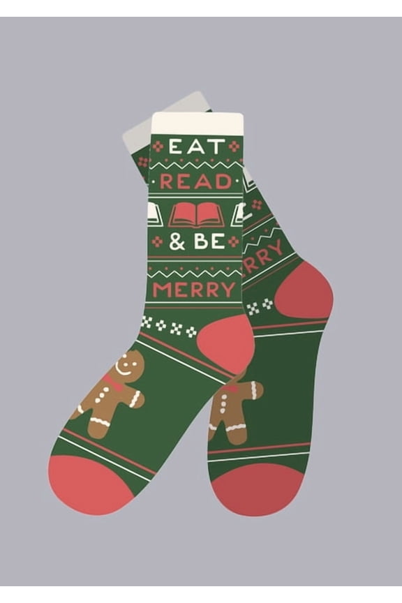Eat, Read, & Be Merry Cozy Socks - Large (Other)