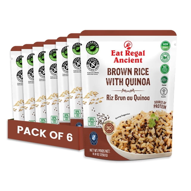 Eag Rice Eat Regal Brown Rice With Quinoa Ready to Eat Quick Meal 6 Pack, 8.8 ...