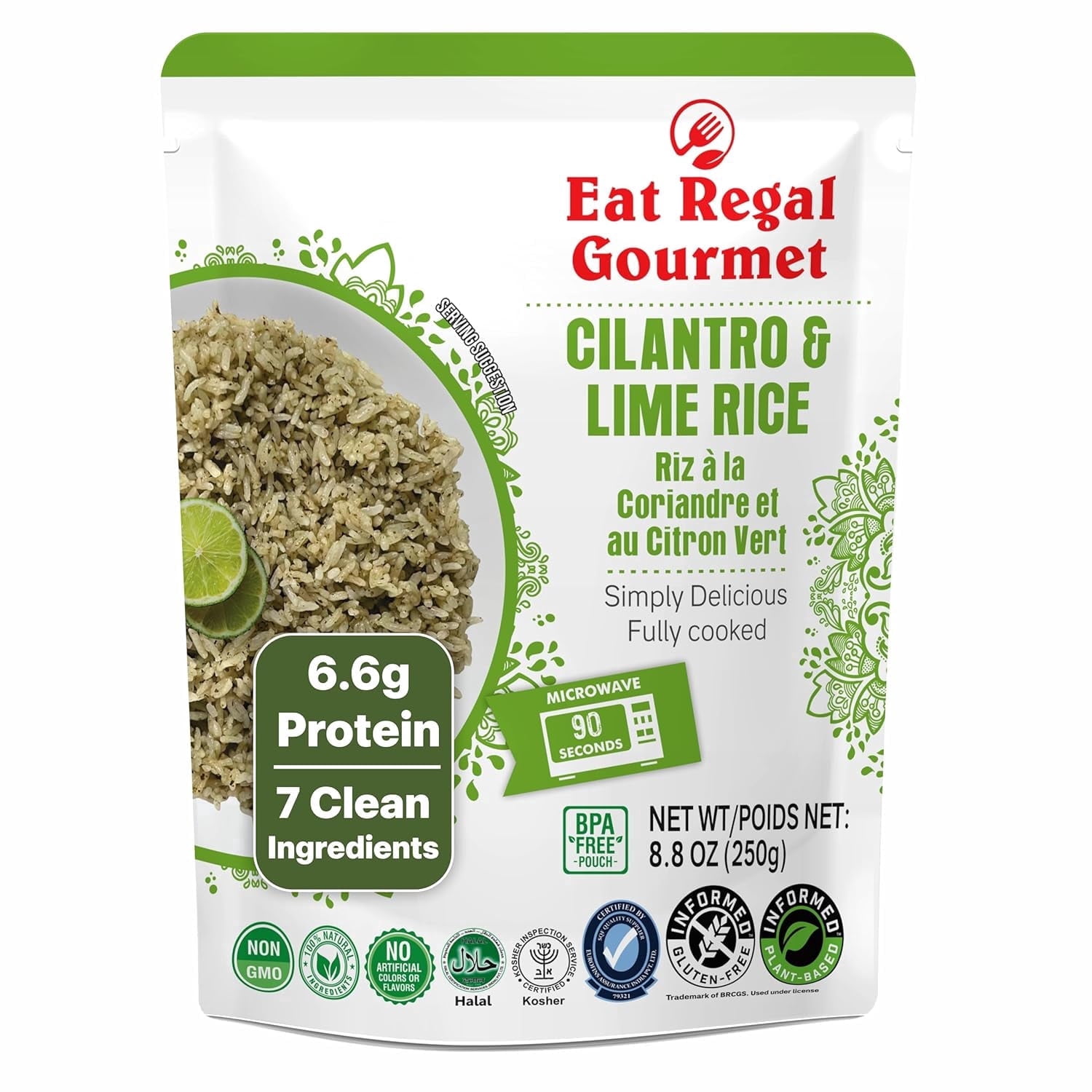 Lime Rice Walmart Eat Regal Cilantro & Lime Rice Ready to Eat in 1.5 Minutes Microwave ...
