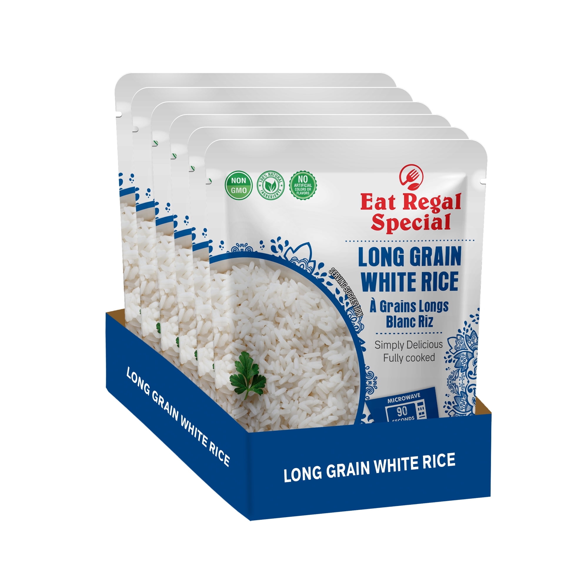 Eat Regal Long Grain White Rice Pack of 6 - Walmart.com