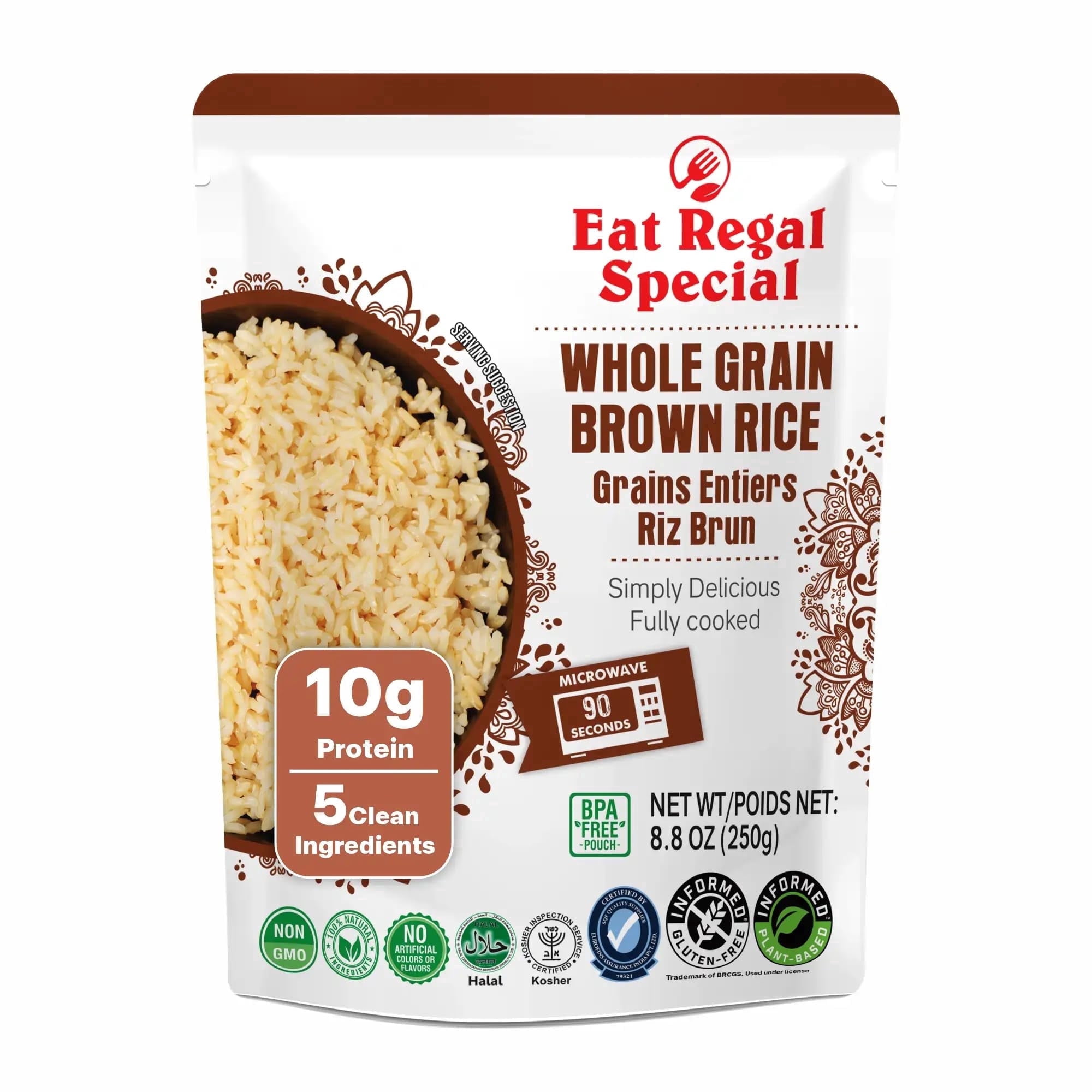 Pre Cooked Rice Walmart Eat Regal Whole Grain Brown Rice, 8.8oz, Microwavable 6pk - Walmart.com
