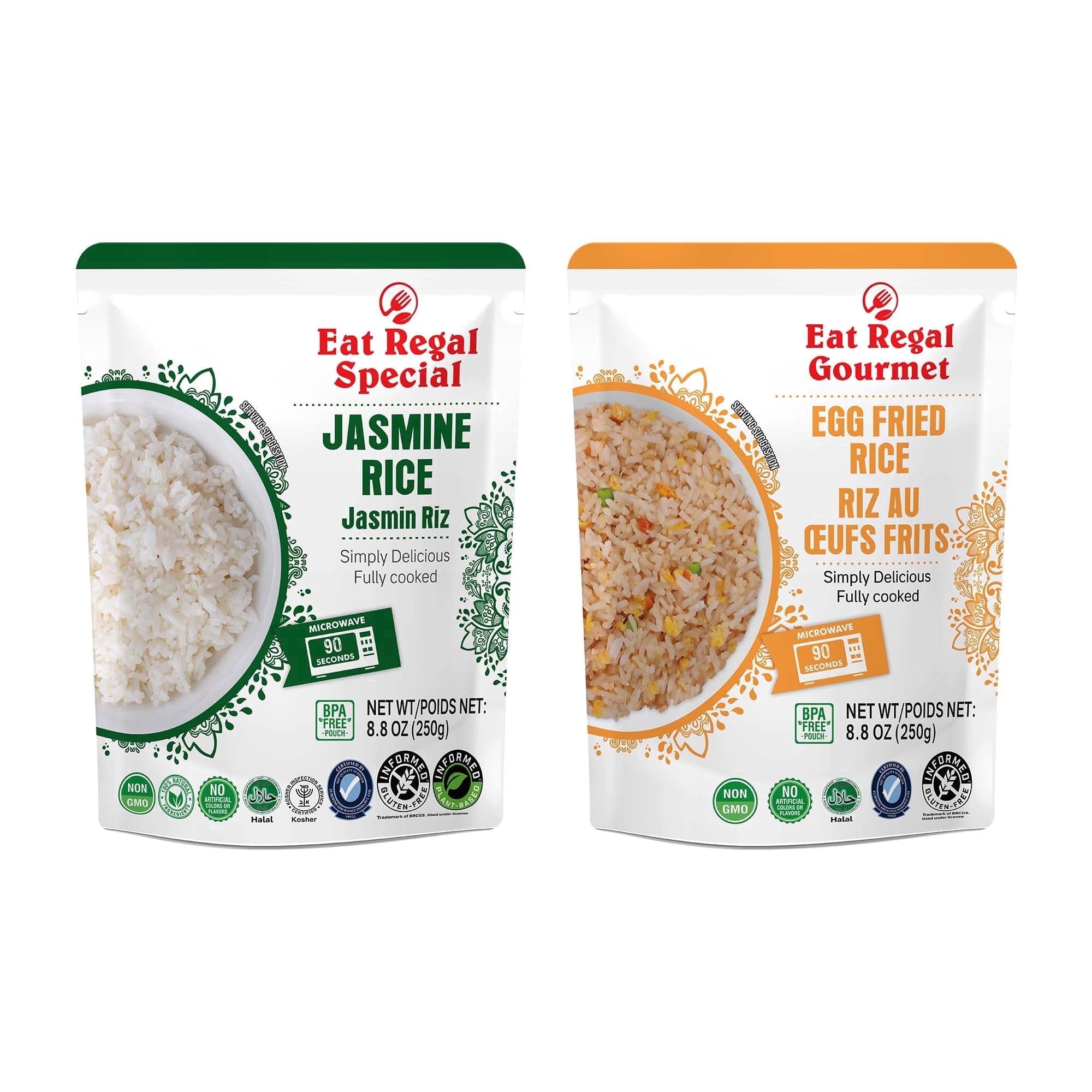 Eat Regal Egg Fried Rice & Jasmine Rice Variety pack, Ready in 1.5 ...