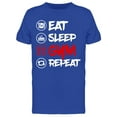thumbnail image 1 of Eat, Slee, Gym And Repeat T-Shirt Men -Image by Shutterstock, Male 3X-Large, 1 of 2