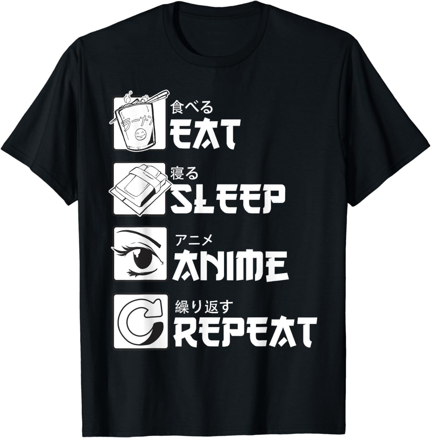 Anime Tasse Mit Spruch 'Eat Sleep Anime Repeat' – Perfektes Geschenk Für Otaku & Manga-Fans