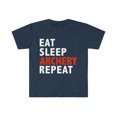 thumbnail image 1 of Eat Sleep Archery Repeat  Unisex T-shirt S-3XL, 1 of 2