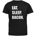 thumbnail image 1 of Eat Sleep Bacon Black Adult T-Shirt - Large, 1 of 1