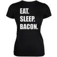 thumbnail image 1 of Eat Sleep Bacon Black Juniors Soft T-Shirt - 2X-Large, 1 of 1