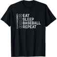 thumbnail image 1 of Eat Sleep Baseball Repeat Baseball Player Funny Baseball T-Shirt, 1 of 4