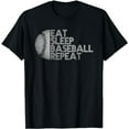 thumbnail image 1 of Eat Sleep Baseball Repeat Baseball Player Funny Baseball T-Shirt, 1 of 5
