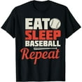thumbnail image 1 of Eat Sleep Baseball Repeat | Batter Hitter T-Shirt, 1 of 4