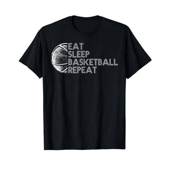 Eat Sleep Basketball Repeat Basketball Player Coach Graphic T-Shirt