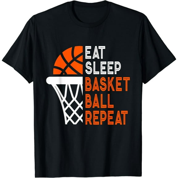 Eat Sleep Basketball Repeat Basketball Player T-Shirt