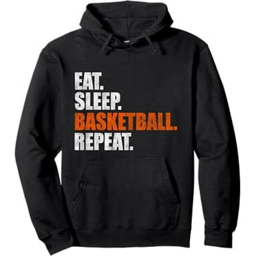 Eat Sleep Basketball Repeat Pullover Hoodie