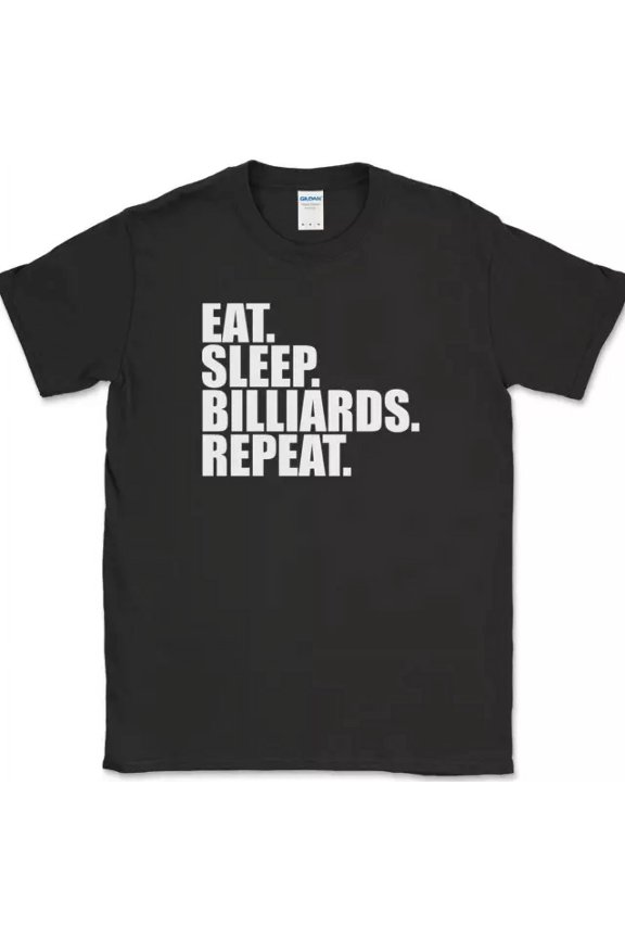 Eat Sleep Billiards Repeat Pool Graphic T-shirt