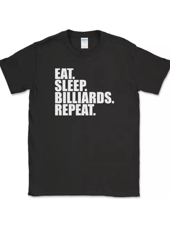 Eat Sleep Billiards Repeat Pool Graphic T-shirt