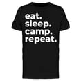 thumbnail image 1 of Eat, Sleep, Camp And Repeat Men's T-shirt, 1 of 2