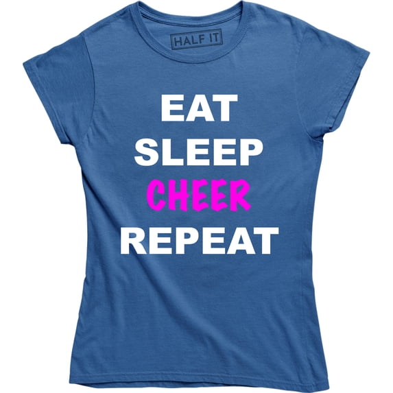 Eat Sleep Cheer Repeat Cheerleader Chant Yell Slogan Girls T-Shirt