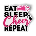 thumbnail image 1 of Eat Sleep Cheer Repeat Cheerleading - 5.5" Magnet for Car Locker Refrigerator, 1 of 1