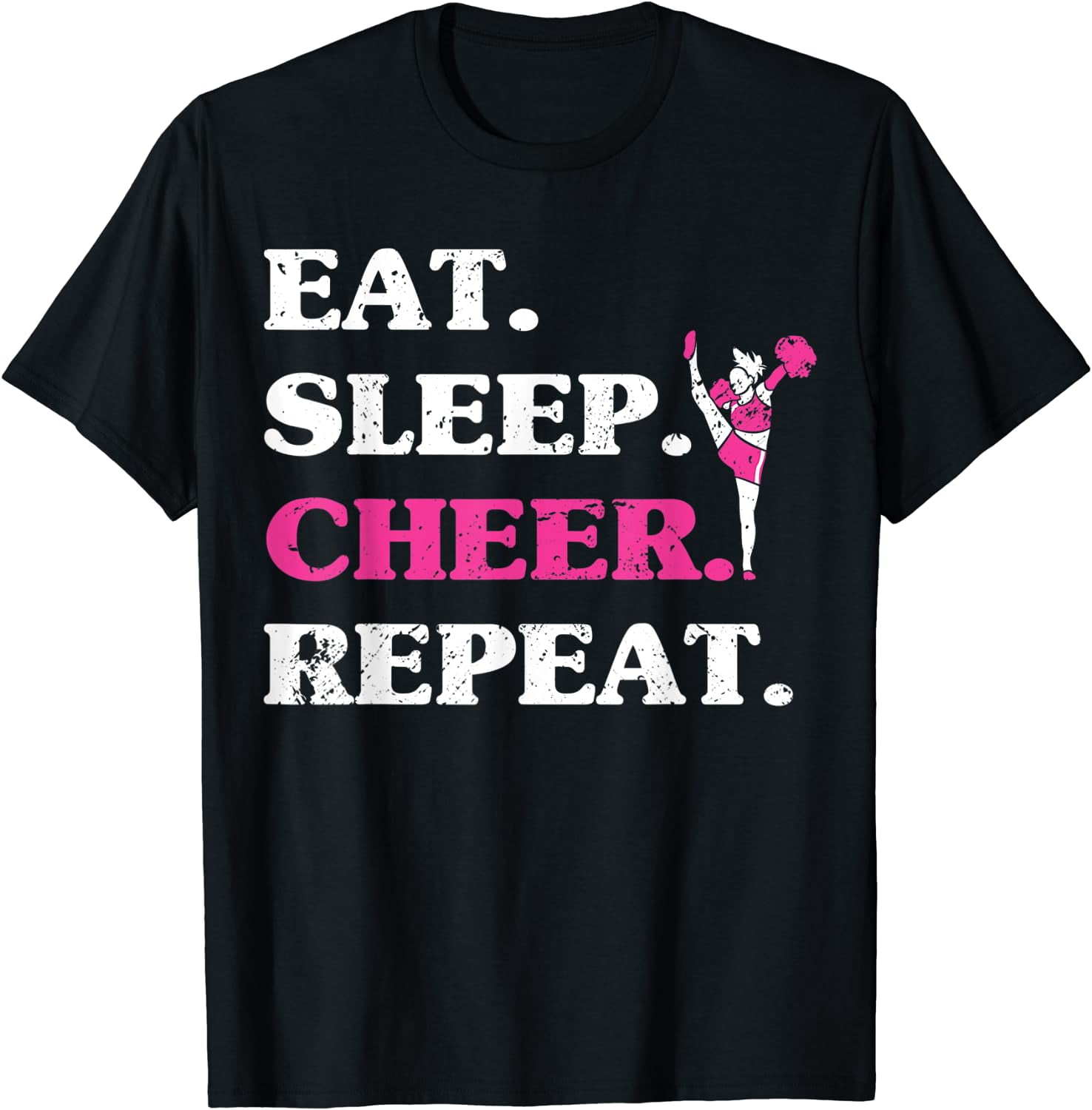 EAT SLEEP CHEER REPEAT SHIRT Cheerleader Dance Tumble Girls EAT SLEEP CHEER REPEAT SHIRT Cheerleader Dance Tumble Girls