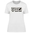 thumbnail image 1 of Eat Sleep Cheer T-Shirt Women -Image by Shutterstock, Female Large, 1 of 2