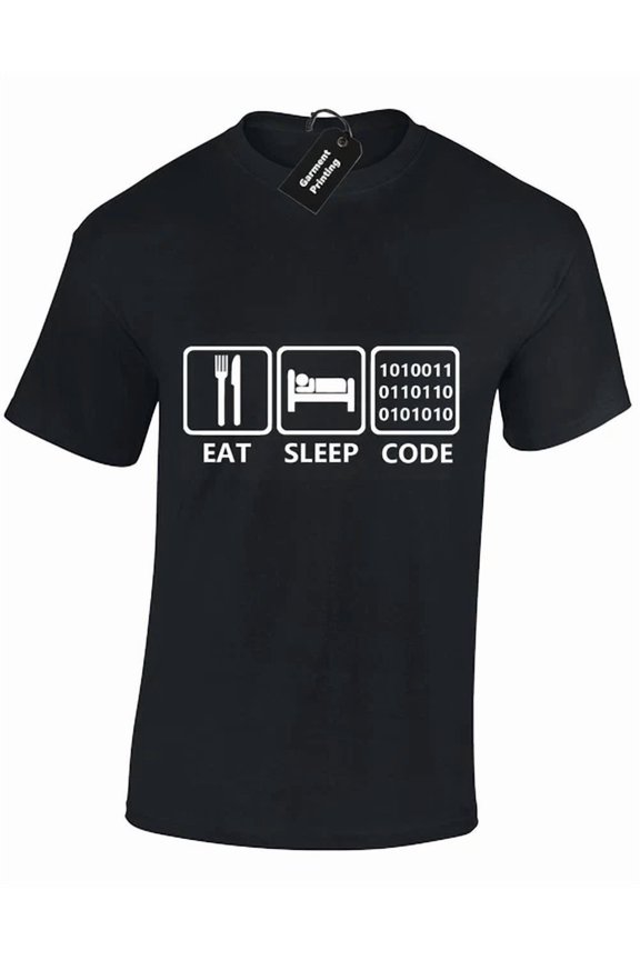 Eat Sleep Code Geek Nerd Pc It Programming Coding Unisex S-5XL T-Shirt